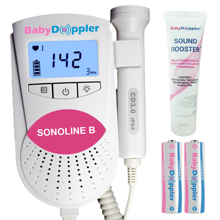 De officiële BabyDoppler® Sonoline B foetale doppler (roze) babydoppler BD1000105-01